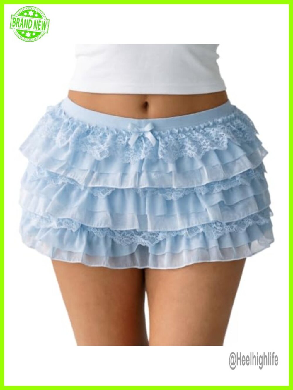 Lace Layered Ruffle Mini Skirt A-Line Tiered Y2k Ballet Style